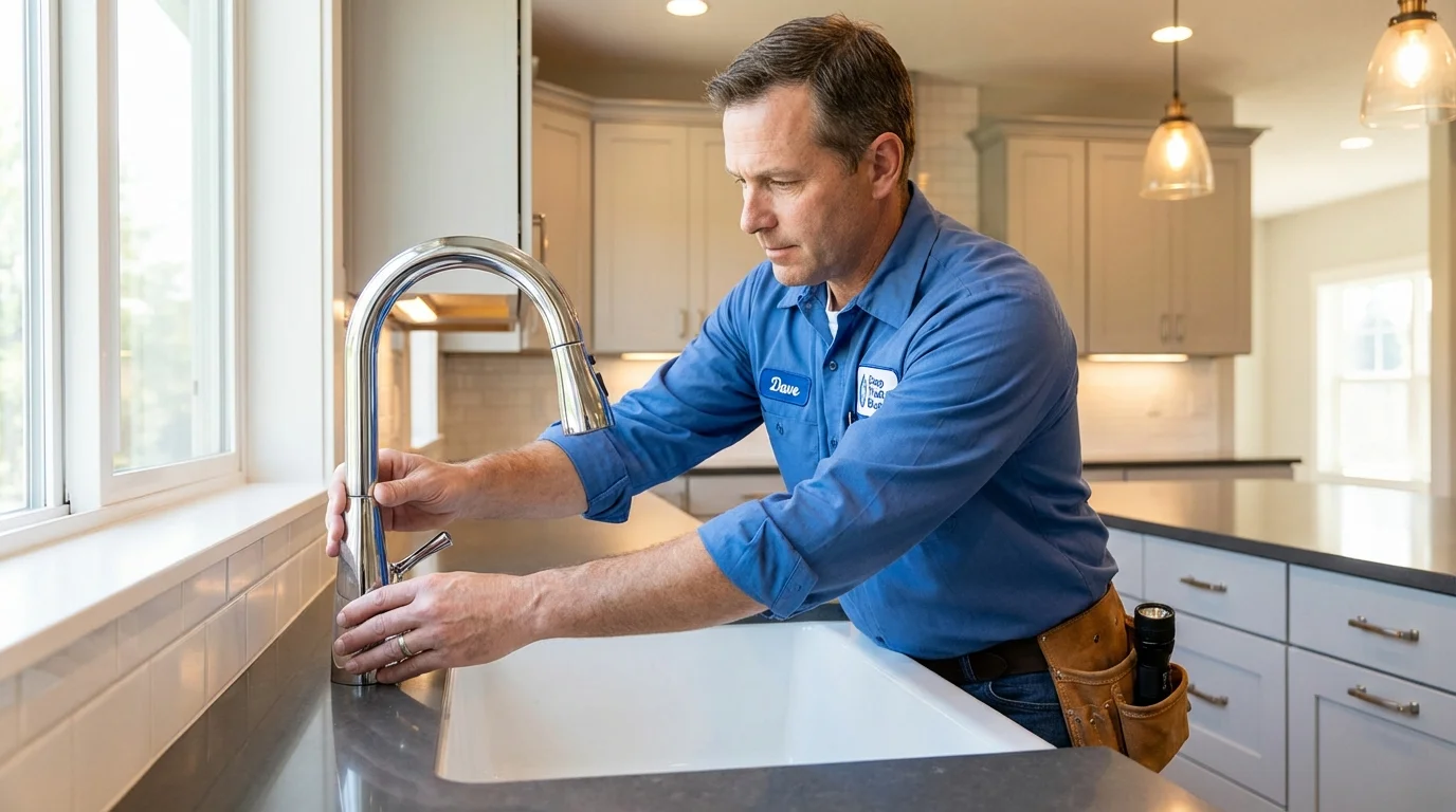 Kitchen faucet installation by Johns Plumbing LLC in Lewisville