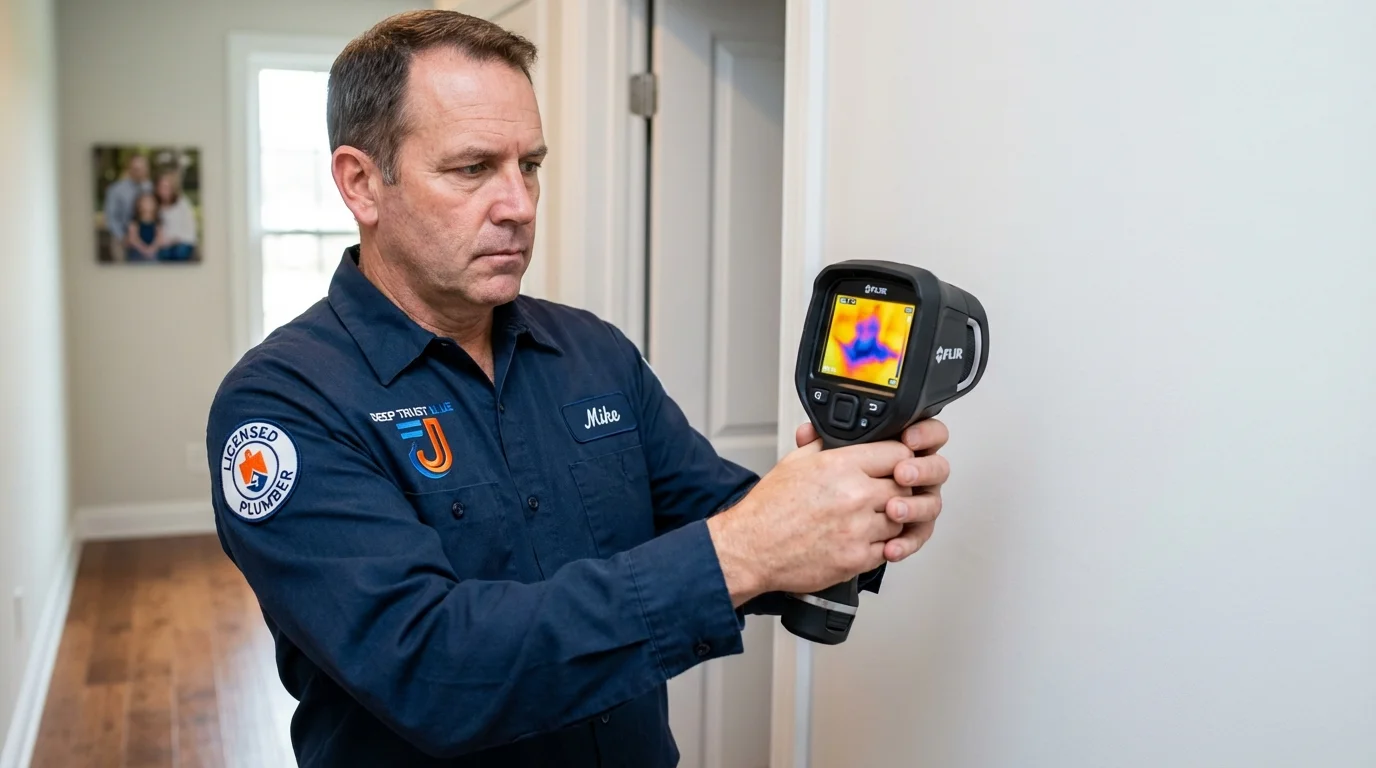 Thermal imaging leak detection by Johns Plumbing LLC in Lewisville